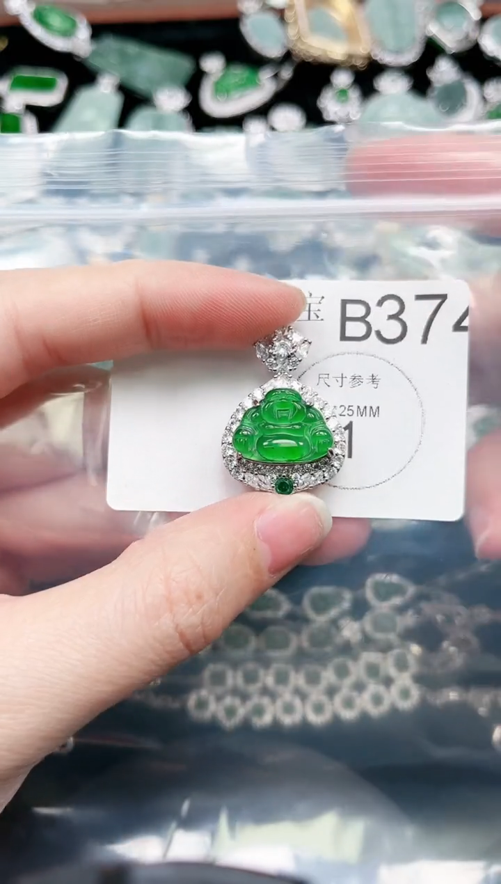 【闪购商品】翡翠颈饰未镶嵌赠皮绳374
