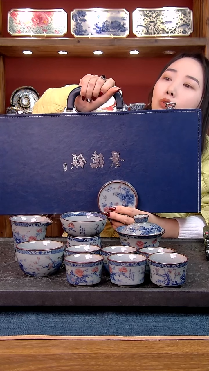 礼盒款11件套 老陶泥开片纹陶瓷茶具