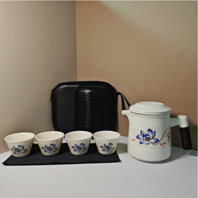 荷塘月色KK0648一壶四杯旅行办公杯