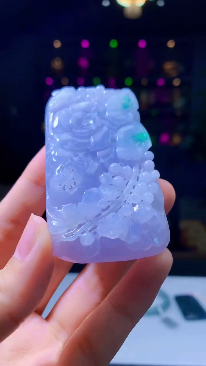 定制翡翠未镶嵌1015hm-毛货挂件(赠珠链)