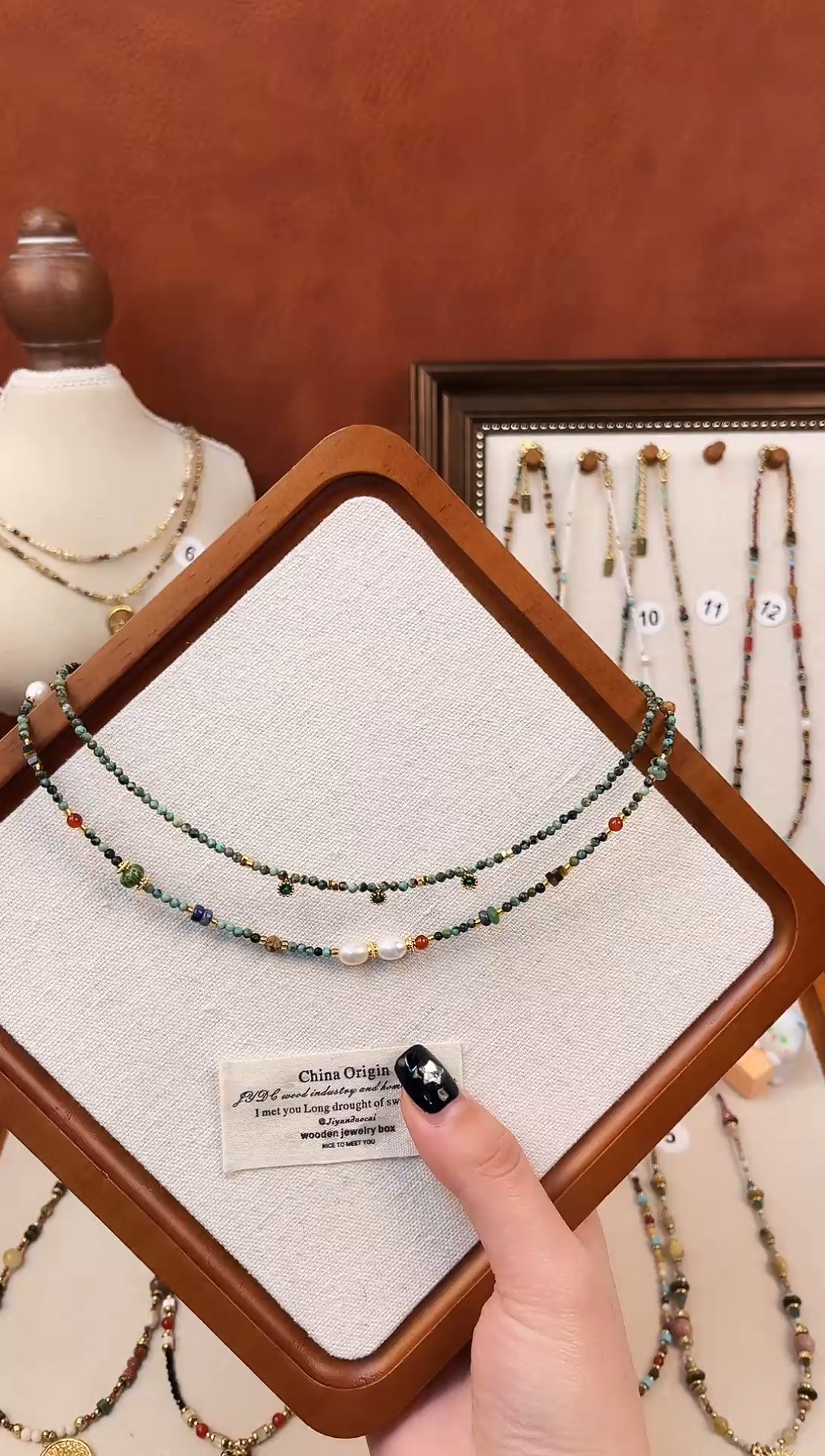 项链钛钢石英质玉2号