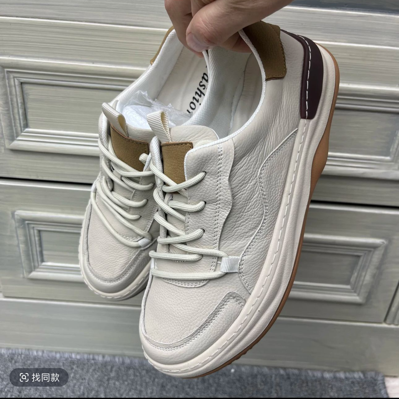 【头层牛皮】秋季真皮休闲皮鞋透气轻便运动休闲鞋单鞋百搭时尚鞋