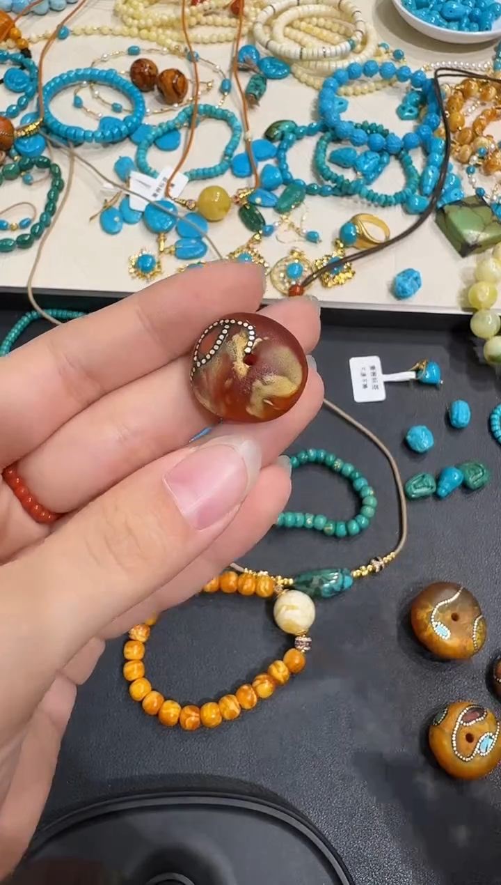 琥珀颈饰未镶嵌X0102-1195-257