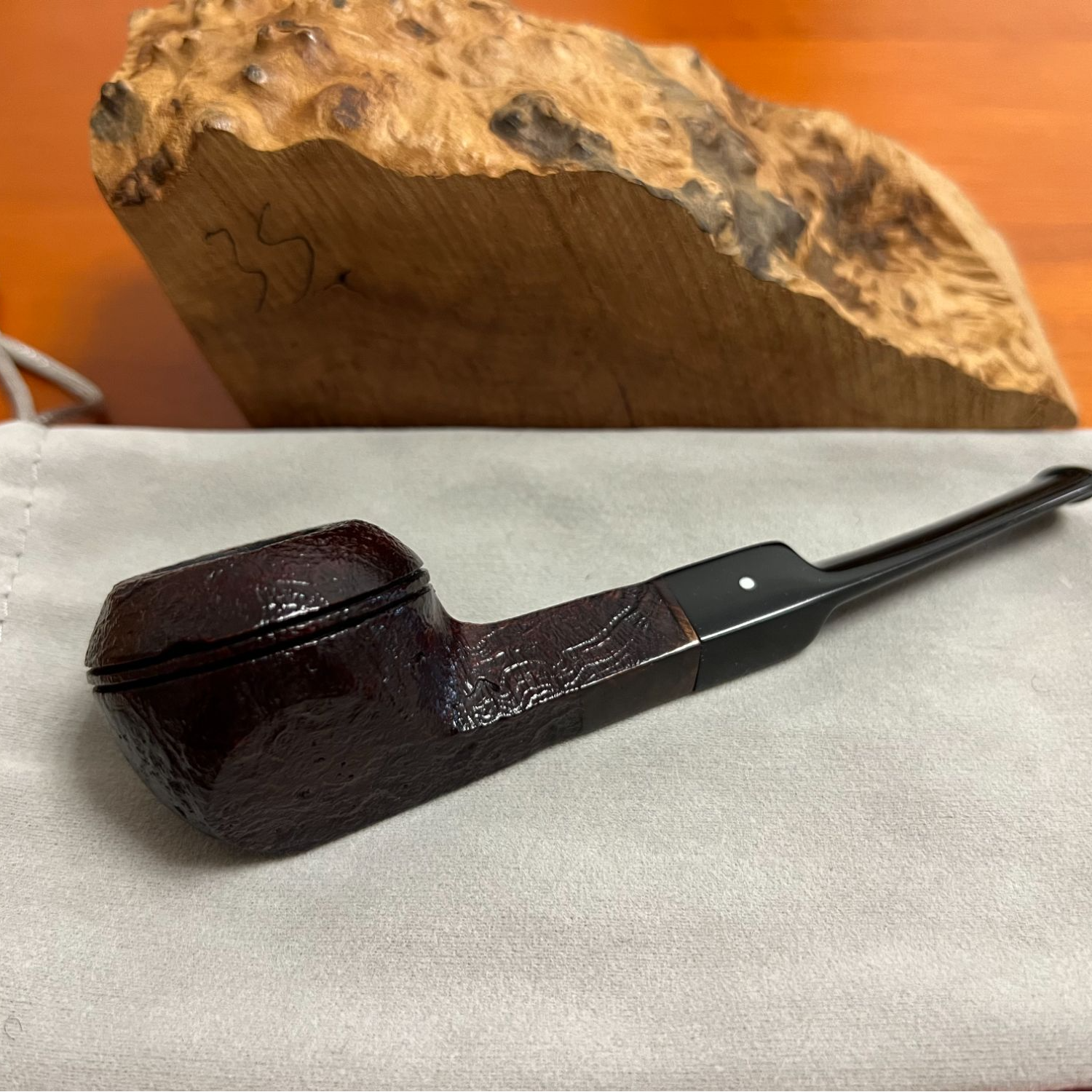 意大利进口石楠木直杆黑色喷砂牛头斗