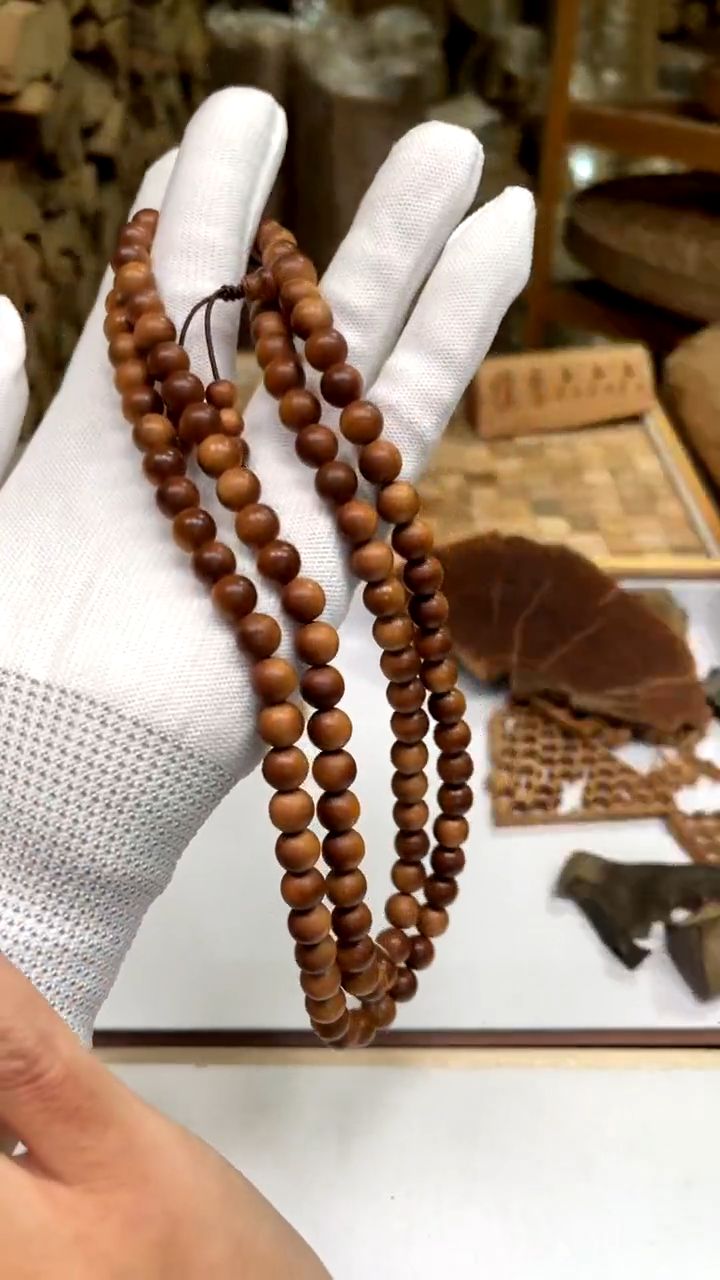 【闪购商品】檀香木其他0.8/108颗黑肉虎皮纹沉水