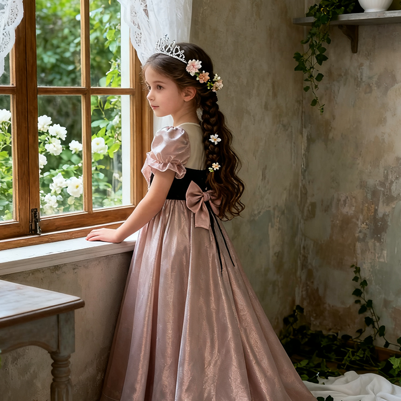 儿童礼服长裙 生日演出 主持 钢琴