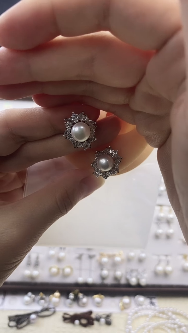 合金耳饰淡水珍珠20