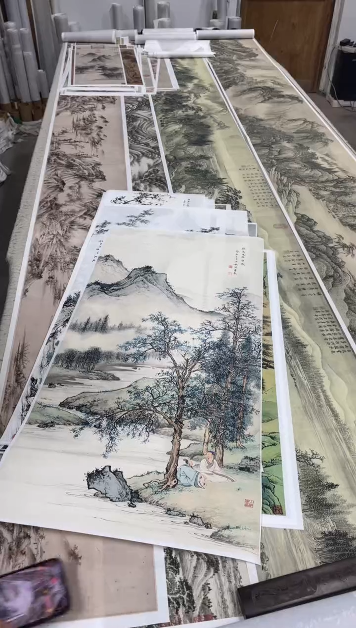 38  陈少梅山水 微喷复刻