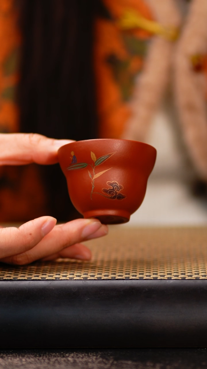 2小鱼朱泥小和尚葫芦杯