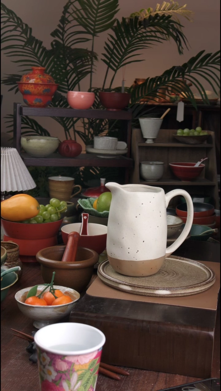 碗景德镇手工高温餐具白奶壶