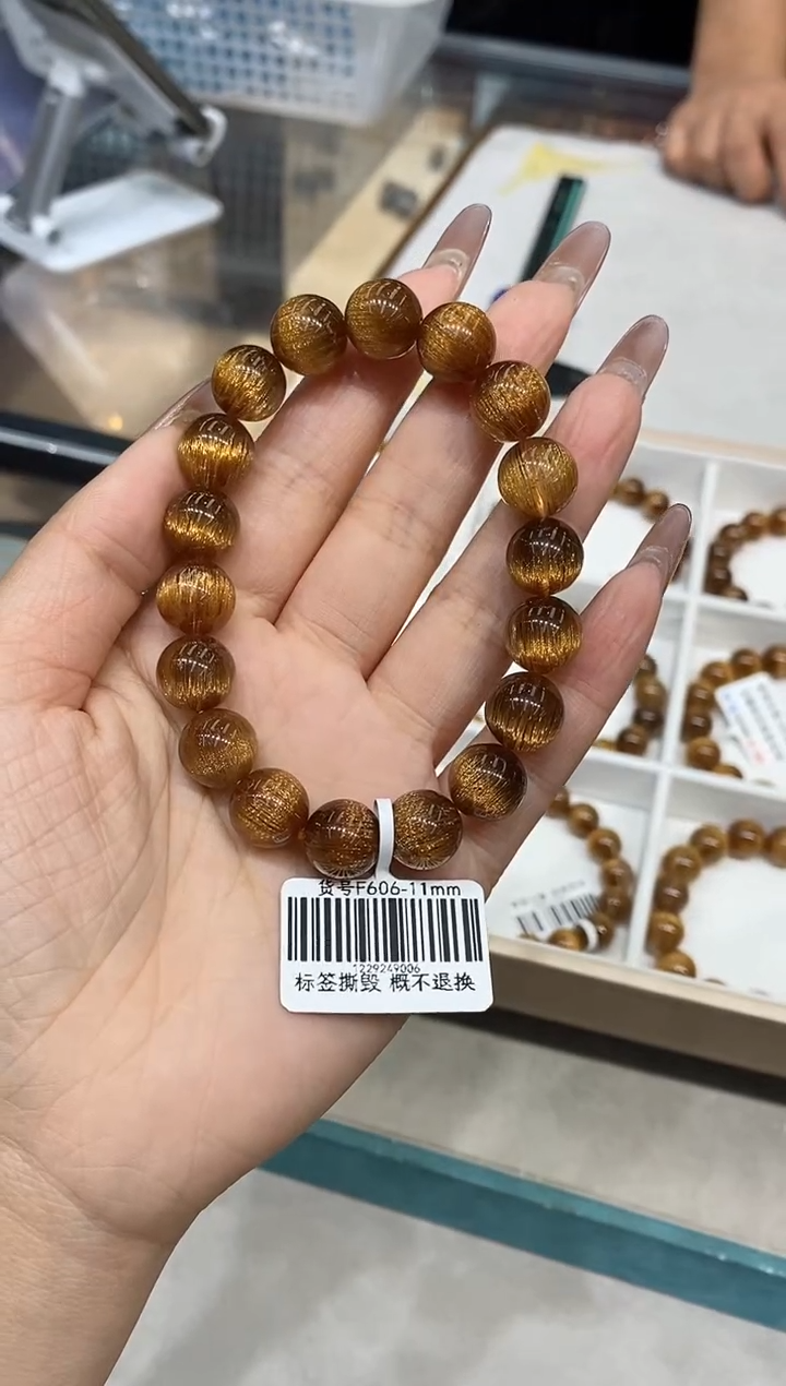 【闪购商品】水晶手串未镶嵌F606 收藏铜顺发 11mm+