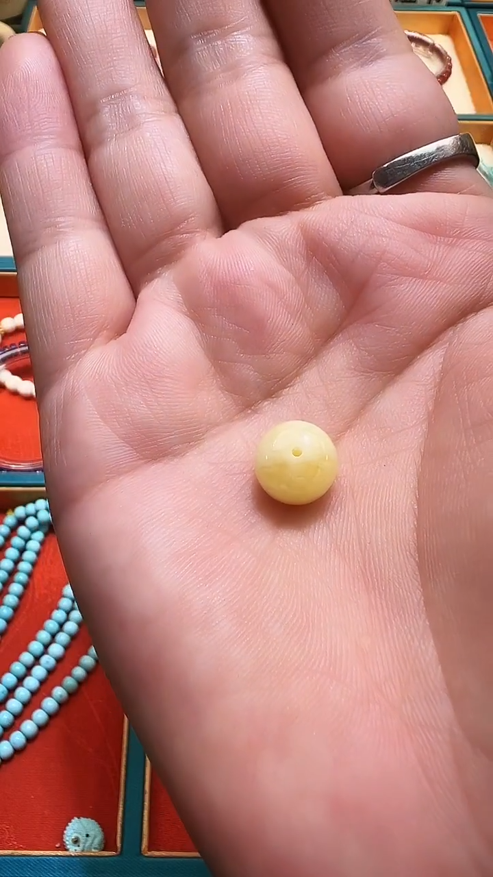 裸石蜜蜡未镶嵌10+蜜蜡精工老型单珠颗