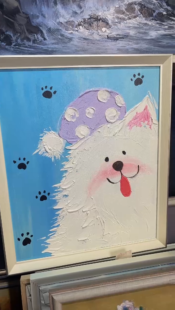 【闪购商品】油画21号 50*60 狗-手绘油画