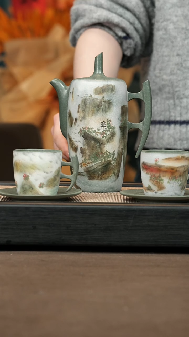 【闪购商品】紫砂茶壶【P019】大千（五件套）