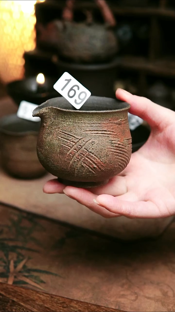 169号紫砂全手工粉引公道150毫升