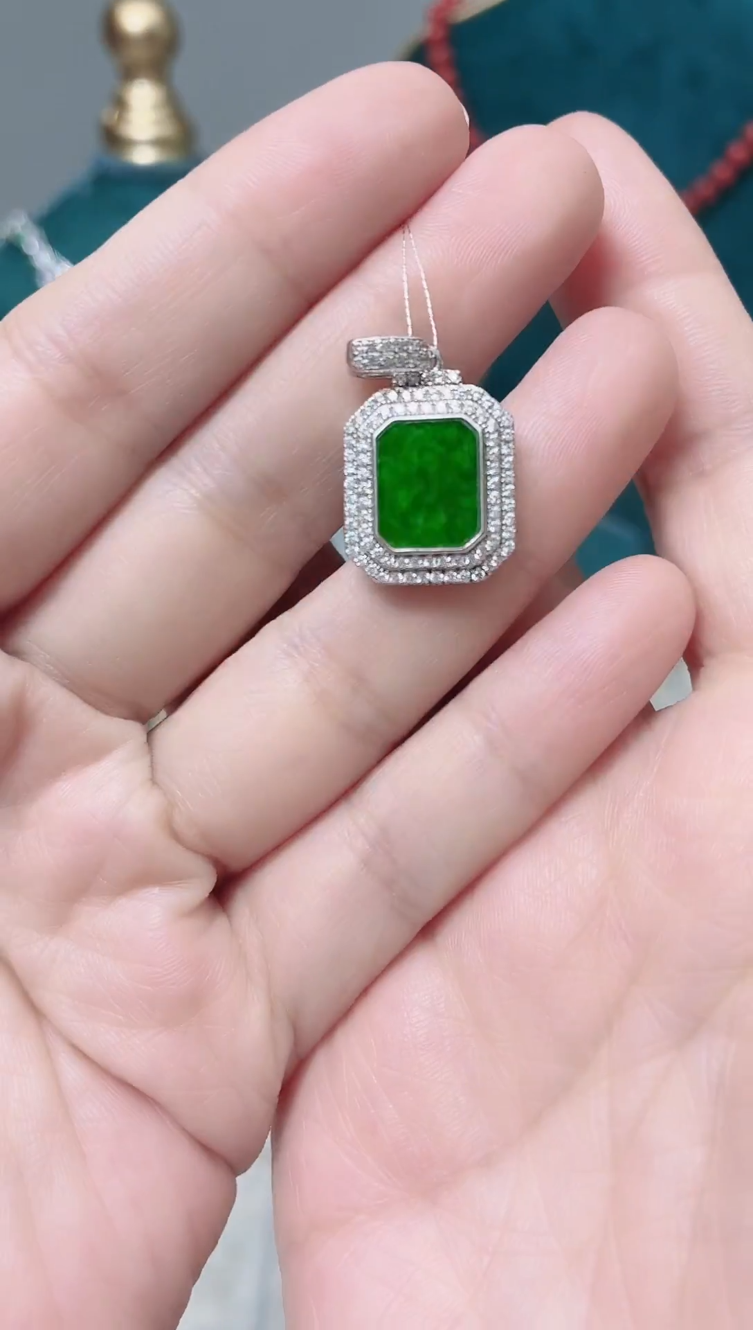 吊坠(不含链)银S925镶嵌翡翠147BJ1225产品一个（多样性）