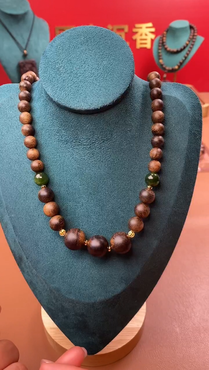 【闪购商品】沉香手串M沉水芽庄黄棋楠瘤疤+芽庄白棋楠设计