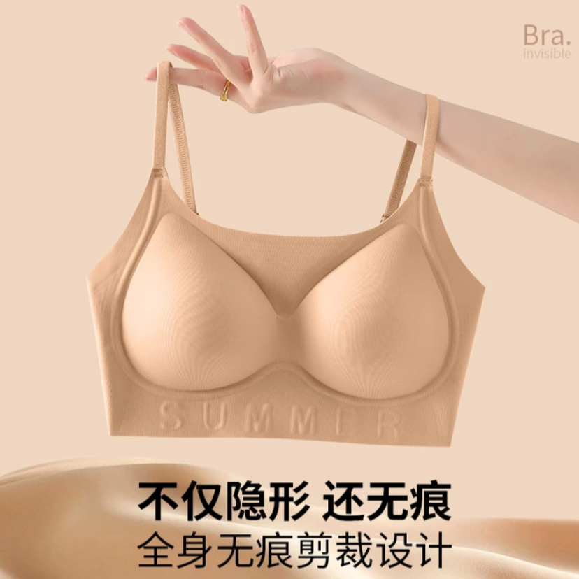 【奶嘴粉底液内衣】高定特调隐形固定杯肤美背吊带硅胶无痕