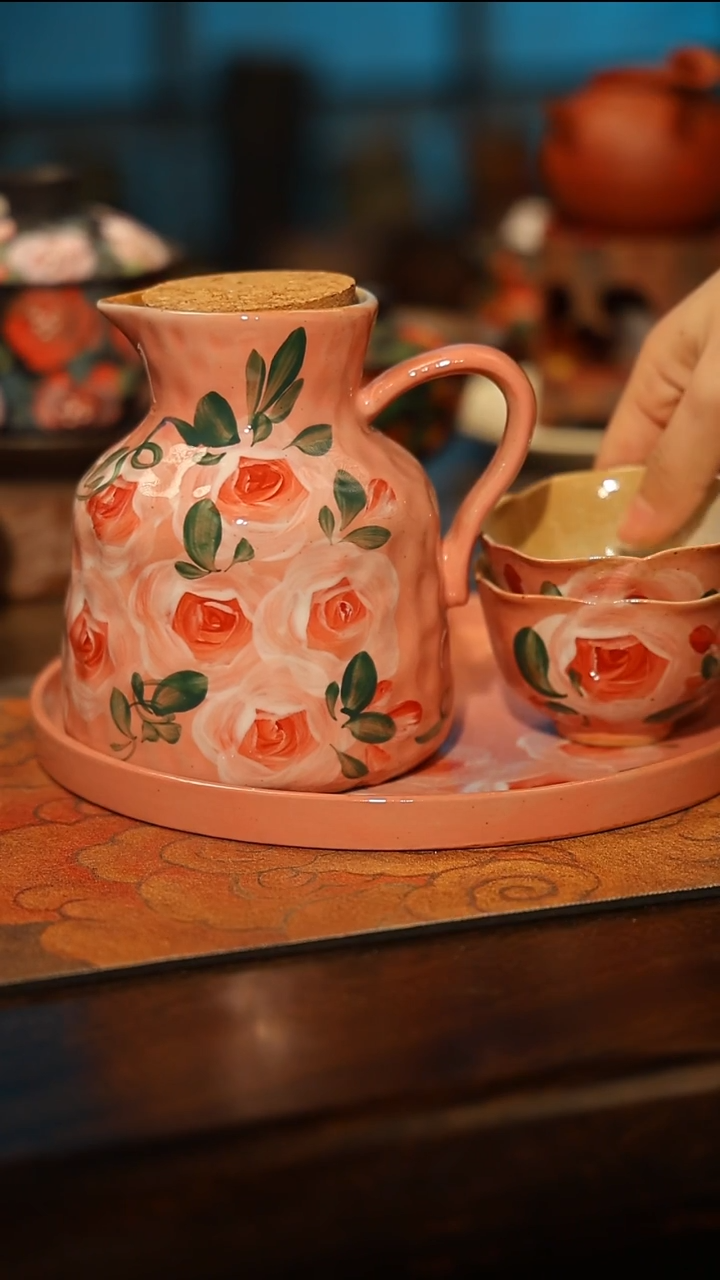 陶瓷景德镇高温釉下彩手工手绘款式