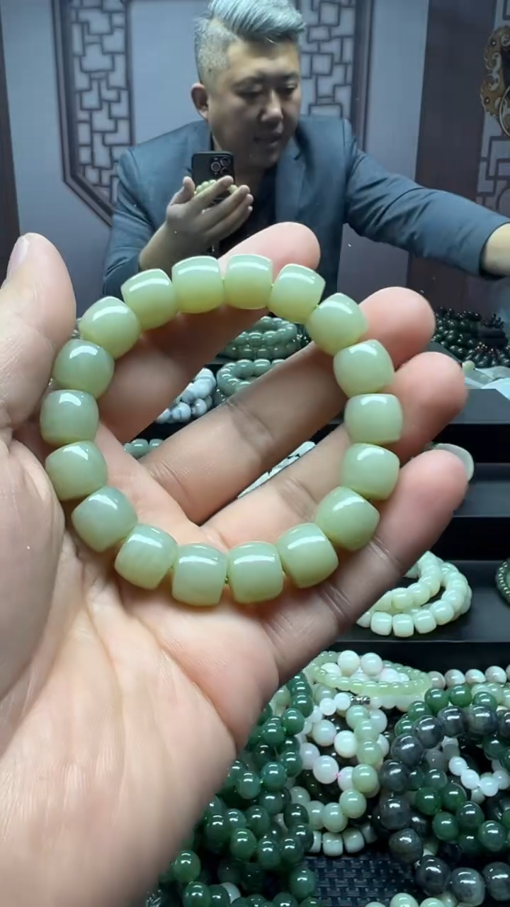 【闪购商品】和田玉手串未镶嵌且末蓝福利卡13直切多样性拍一发一
