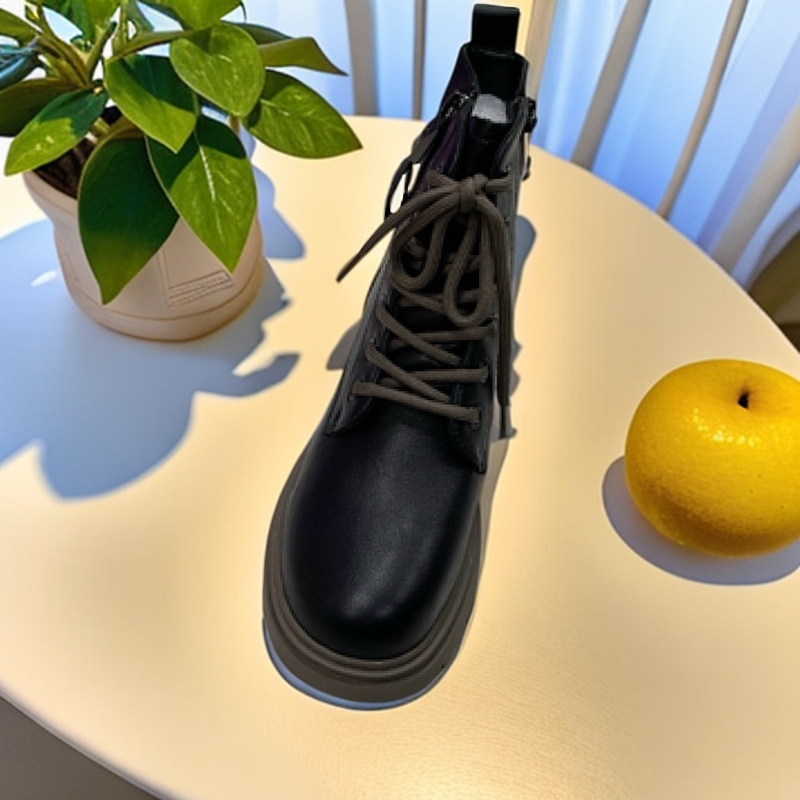 D3复古英伦风马丁靴女厚底短靴时尚潮流百搭23879