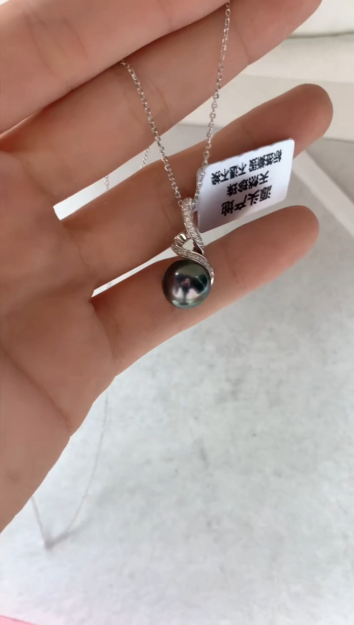 银S925镶嵌套链海水珍珠套链