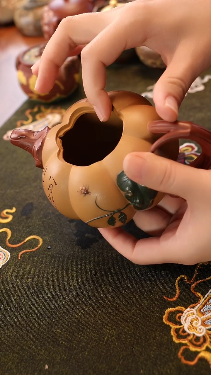茶壶紫砂杨菲八月桂花香南瓜