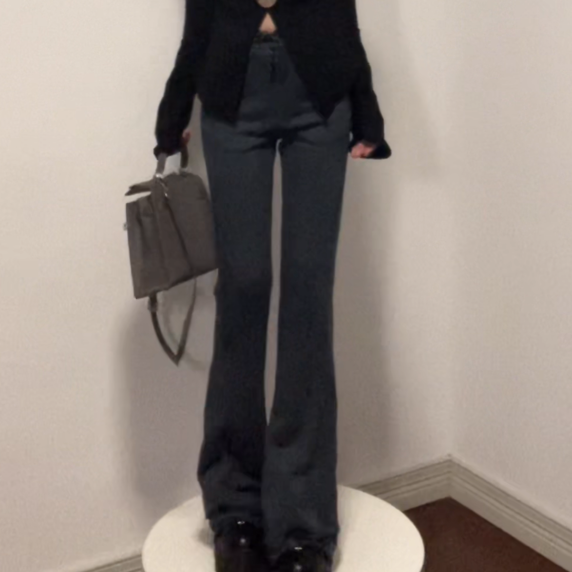 秋冬新款显腿长辣妹运动修身喇叭裤拖地休闲裤长裤女