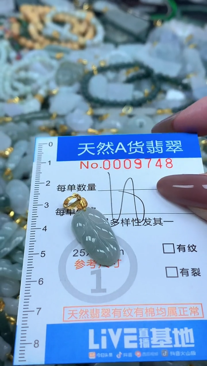 颈饰未镶嵌翡翠净货挂件-9748