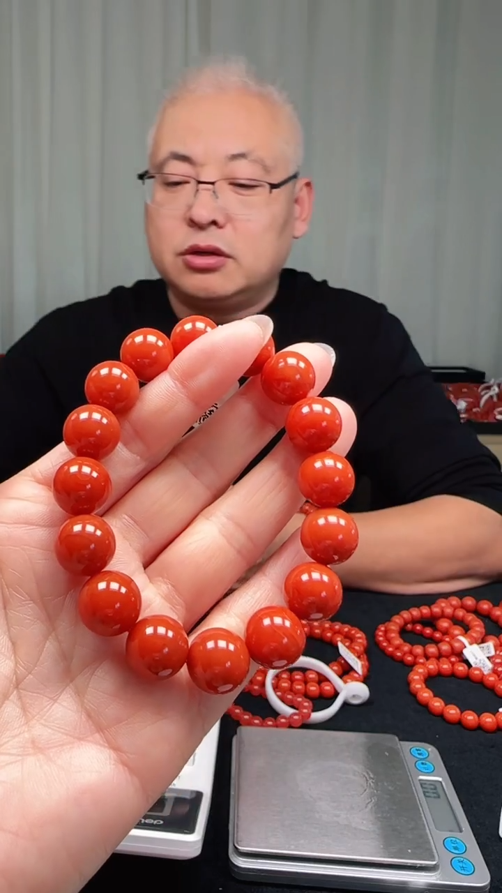 未镶嵌多样性发一件南红玛瑙【云端】13mm保山滴水洞圆珠单圈 