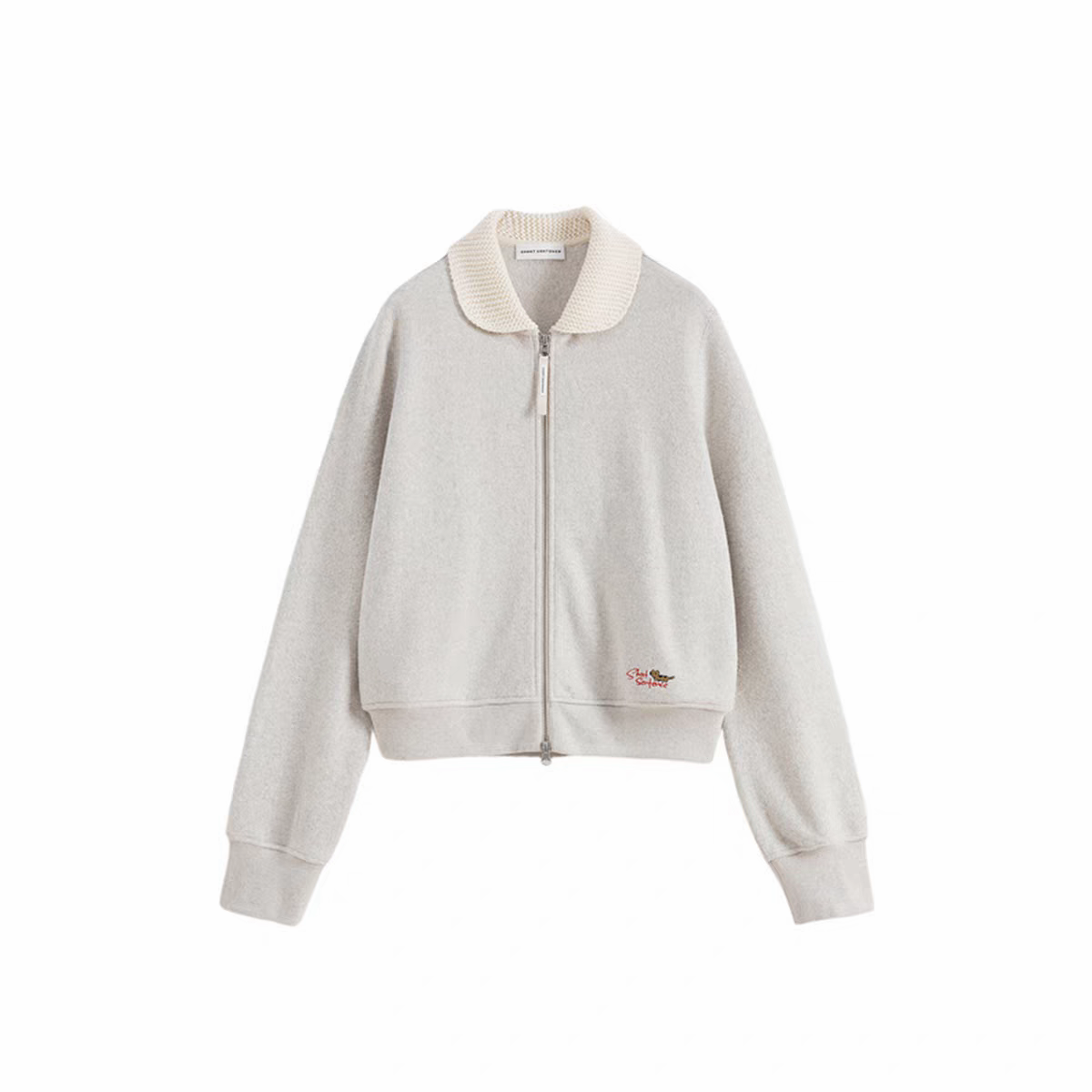 [新品]Short Sentence短句25早秋新款针织翻领运动开衫