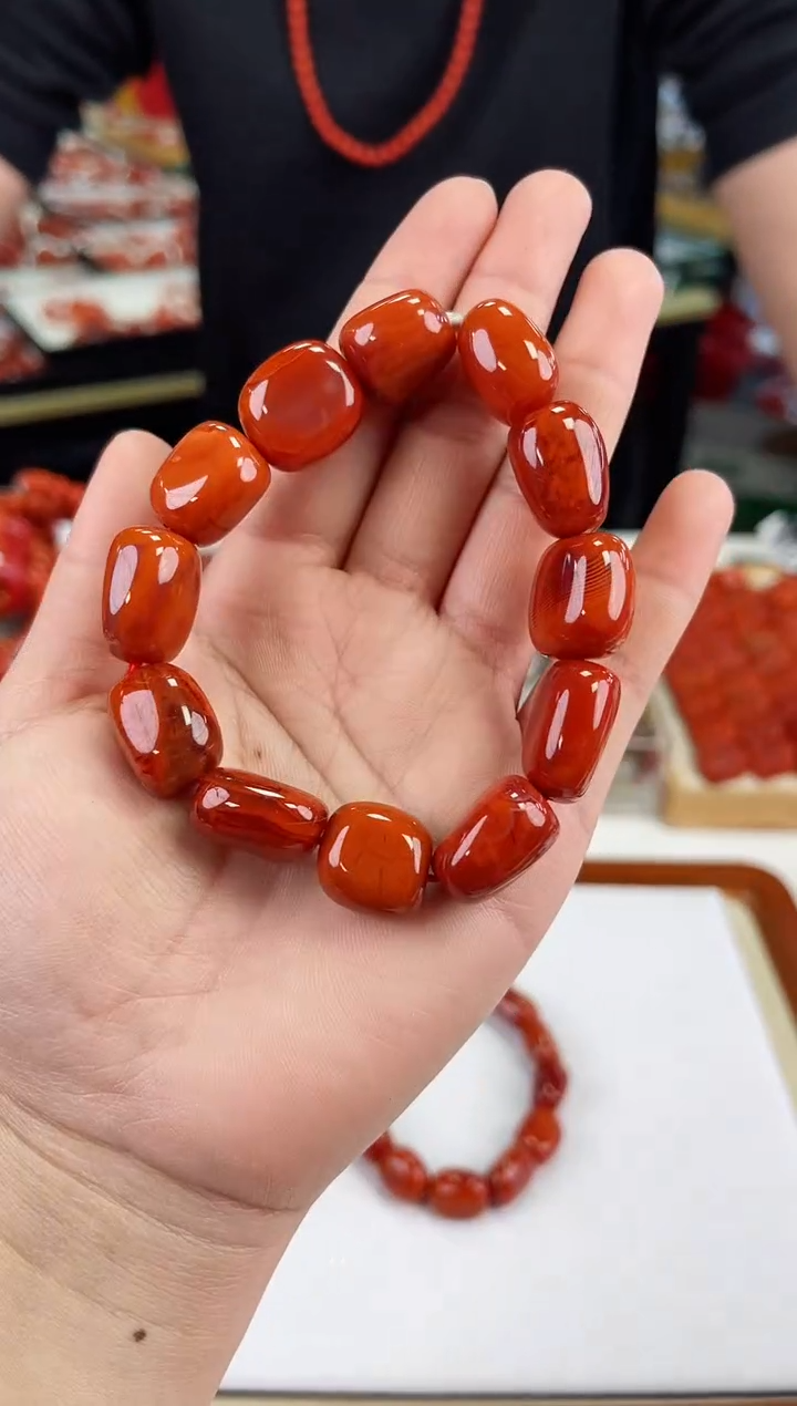 【闪购商品】南红玛瑙瓦西随型手串未镶嵌一个/条