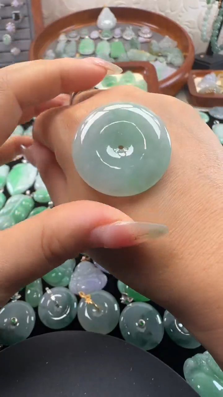 吊坠(不含链)未镶嵌翡翠平安扣