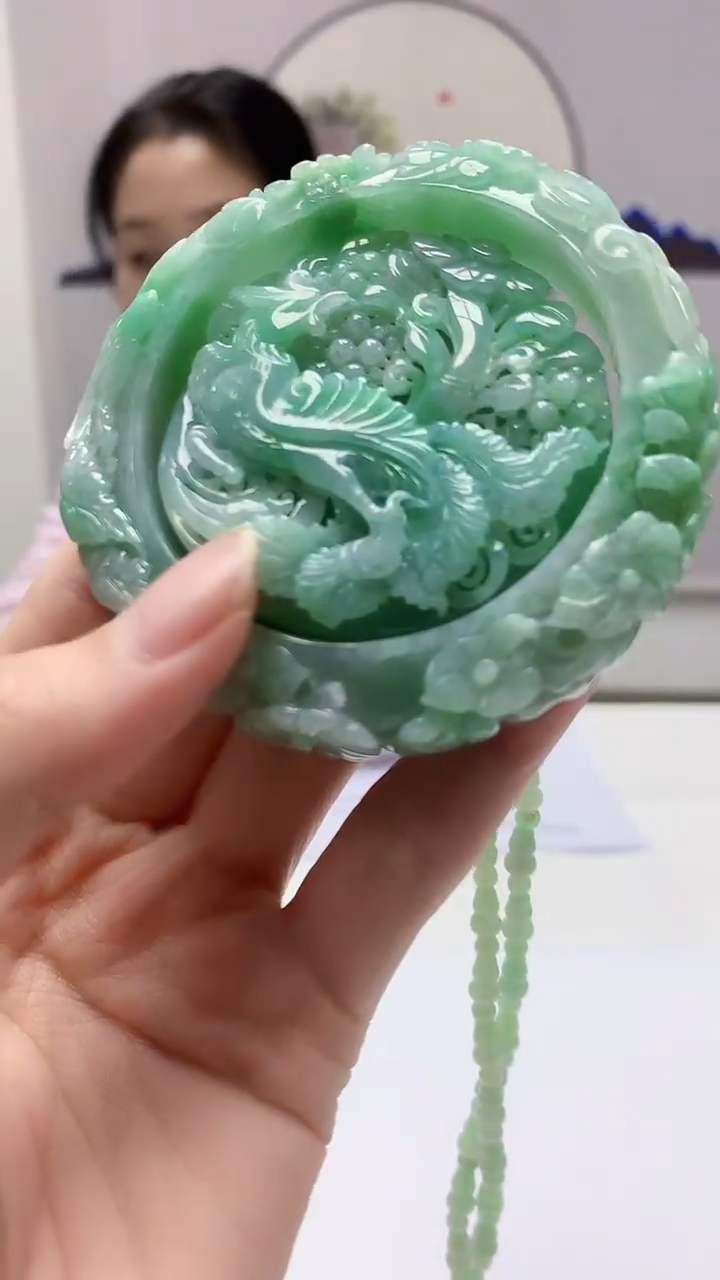 【闪购商品】定制翡翠未镶嵌4902zm-毛货手镯152【54】凤凰