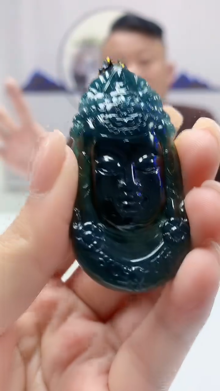 【闪购商品】定制翡翠未镶嵌4969ms-毛货33观音