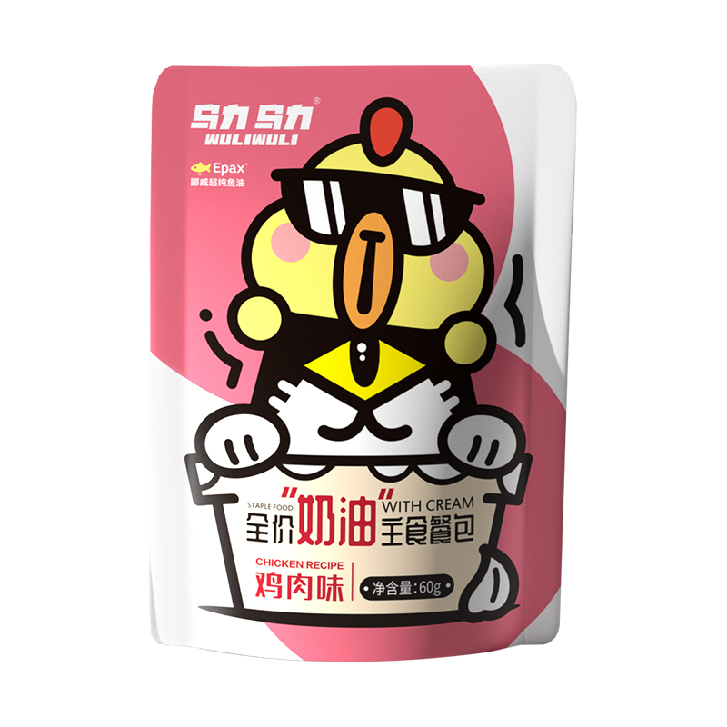 【福袋】乌力乌力主食餐包鸡肉味*1袋