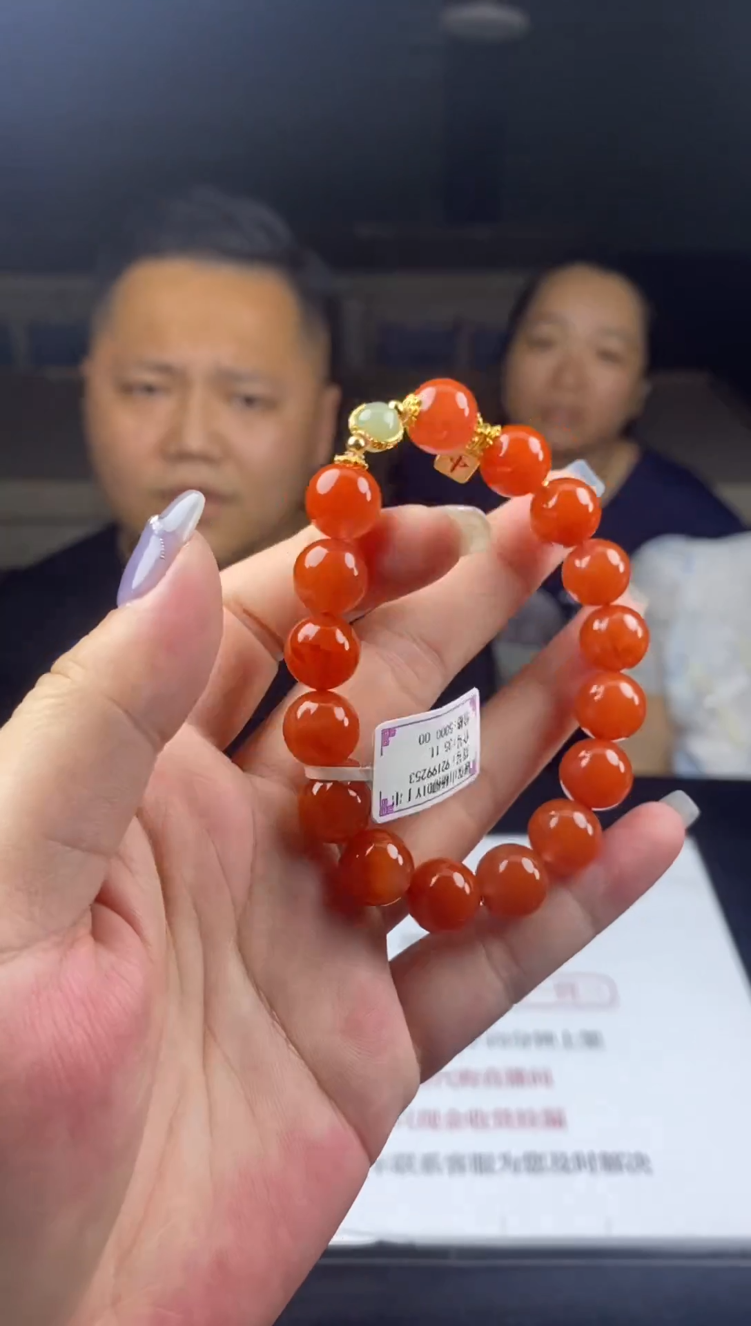 手串银S925镶嵌南红玛瑙手串-S2967