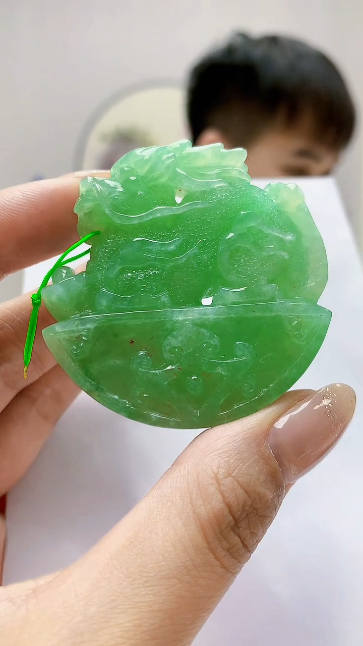 未镶嵌定制翡翠4868MM-毛货挂件77