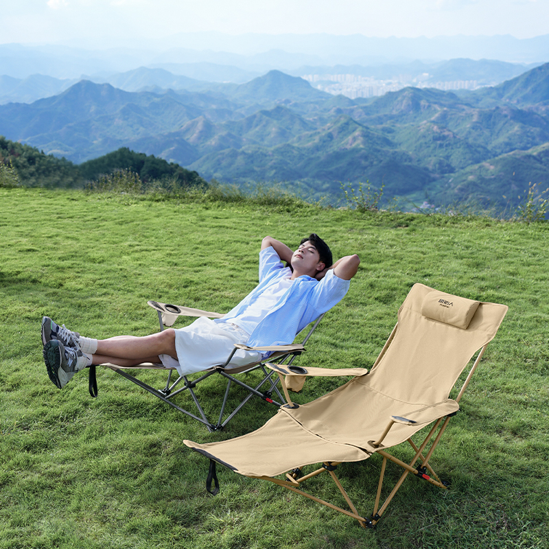 【原始人四档折叠躺椅】户外加粗便携式超轻钓鱼舒适躺椅折叠午休