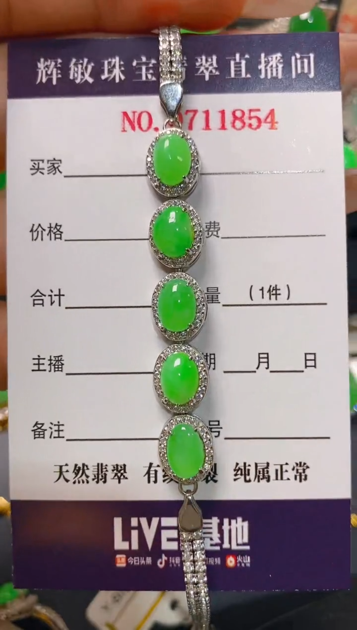 【闪购商品】翡翠耳饰银S925镶嵌天然A货翡翠1