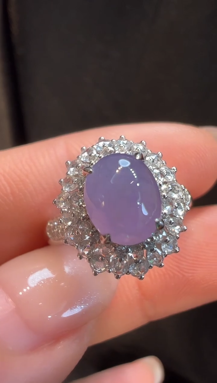 18K金镶嵌戒指翡翠AL6