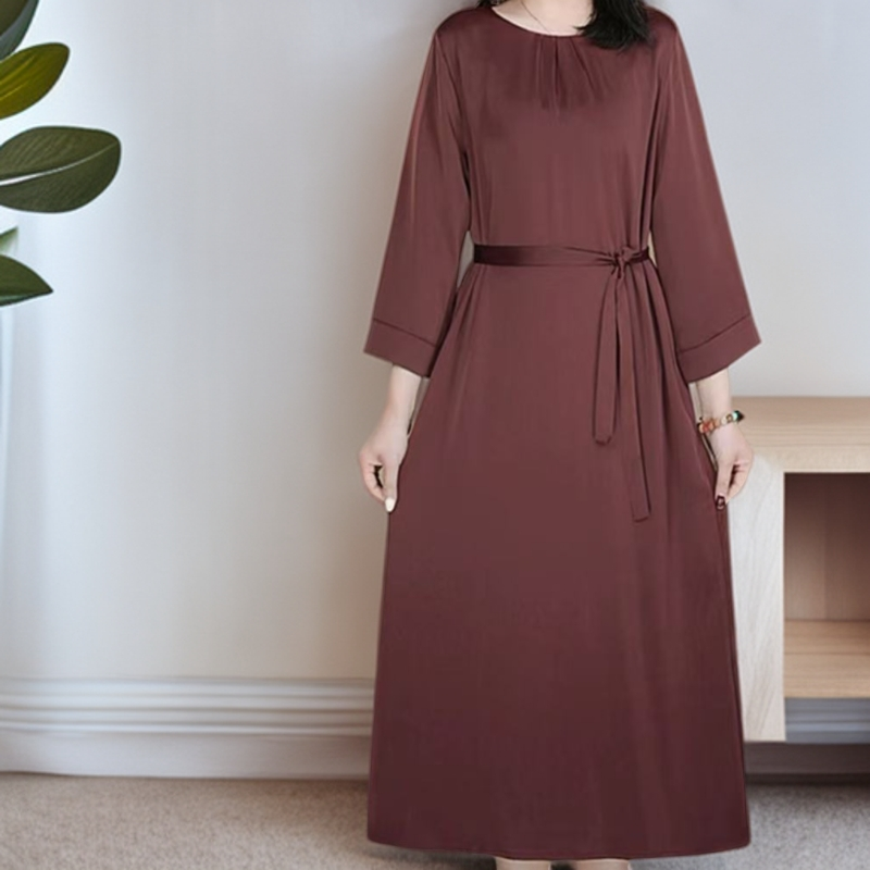 【娇阳】时尚轻奢亲肤透气中长款连衣裙