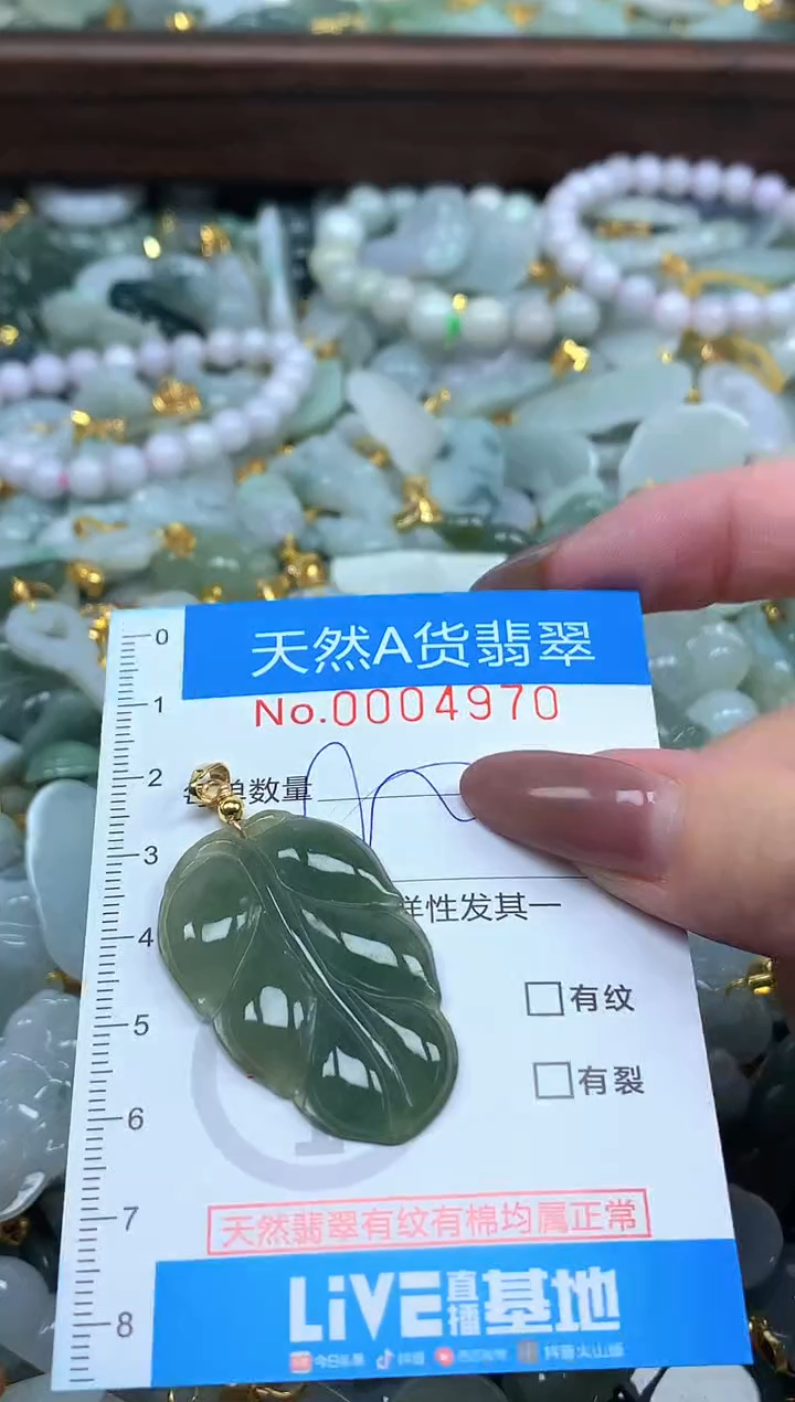 颈饰未镶嵌翡翠净货挂件-4970