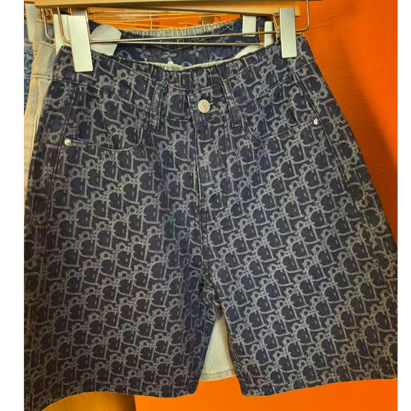 2025新款品牌撤柜潮牌牛仔短裤男士夏季宽松5分休闲五分中裤