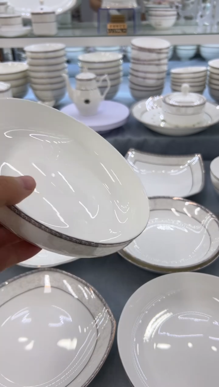 骨瓷玲珑7韩式2个8方2个