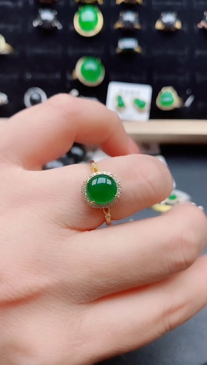 【闪购商品】翡翠戒指银S925镶嵌1212