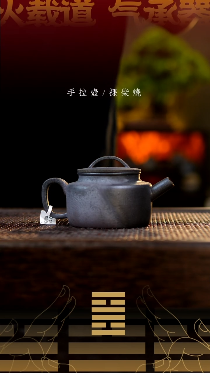 夸烧柴烧宋瓦壶801