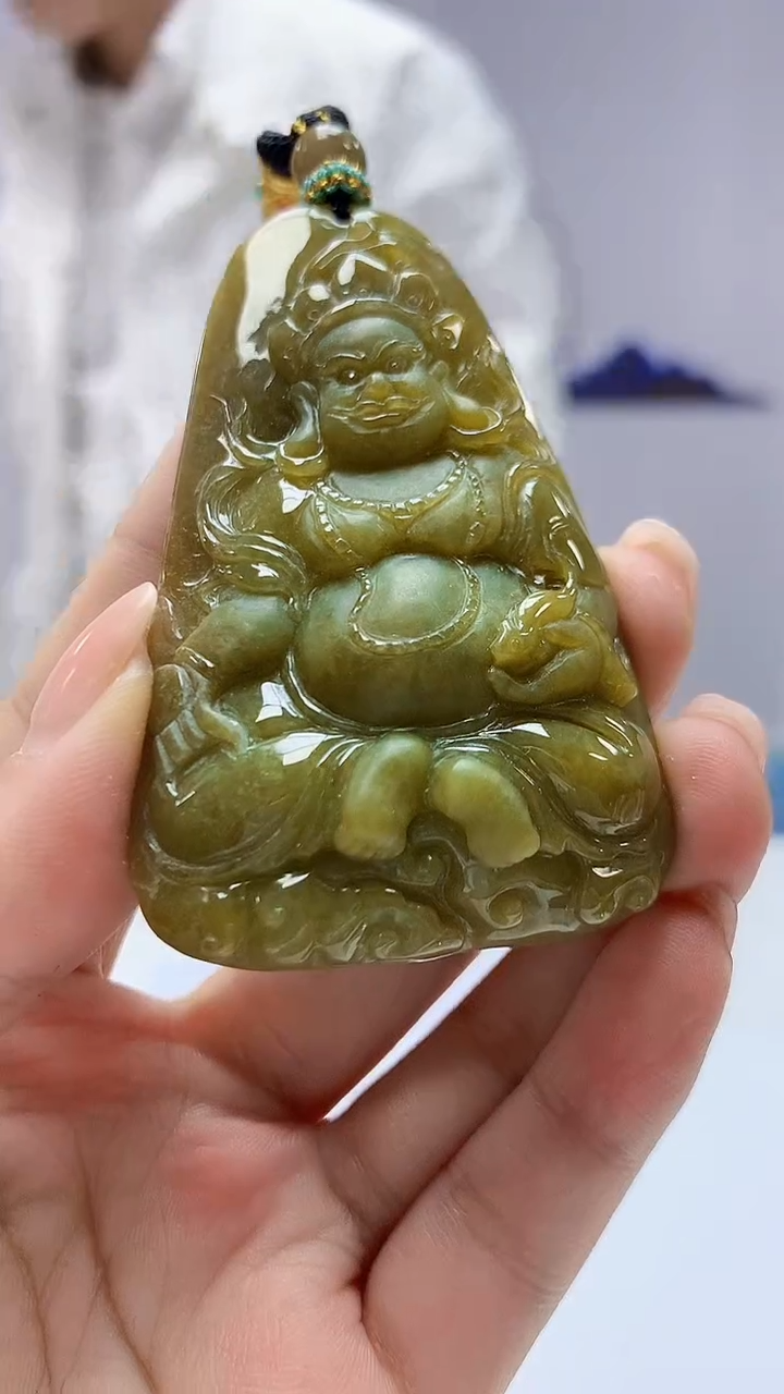 【闪购商品】定制翡翠未镶嵌5028ms-毛货136财神