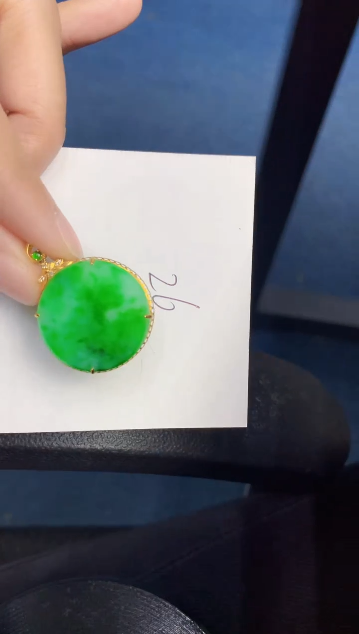 【闪购商品】翡翠颈饰18K金镶嵌000000000