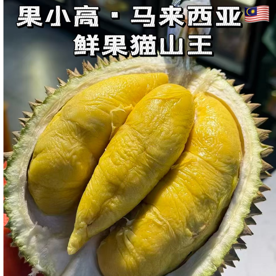 马来西亚  新鲜猫山王BB果榴莲 一果一拍2.0-2.4斤 核大猫山王马来西亚